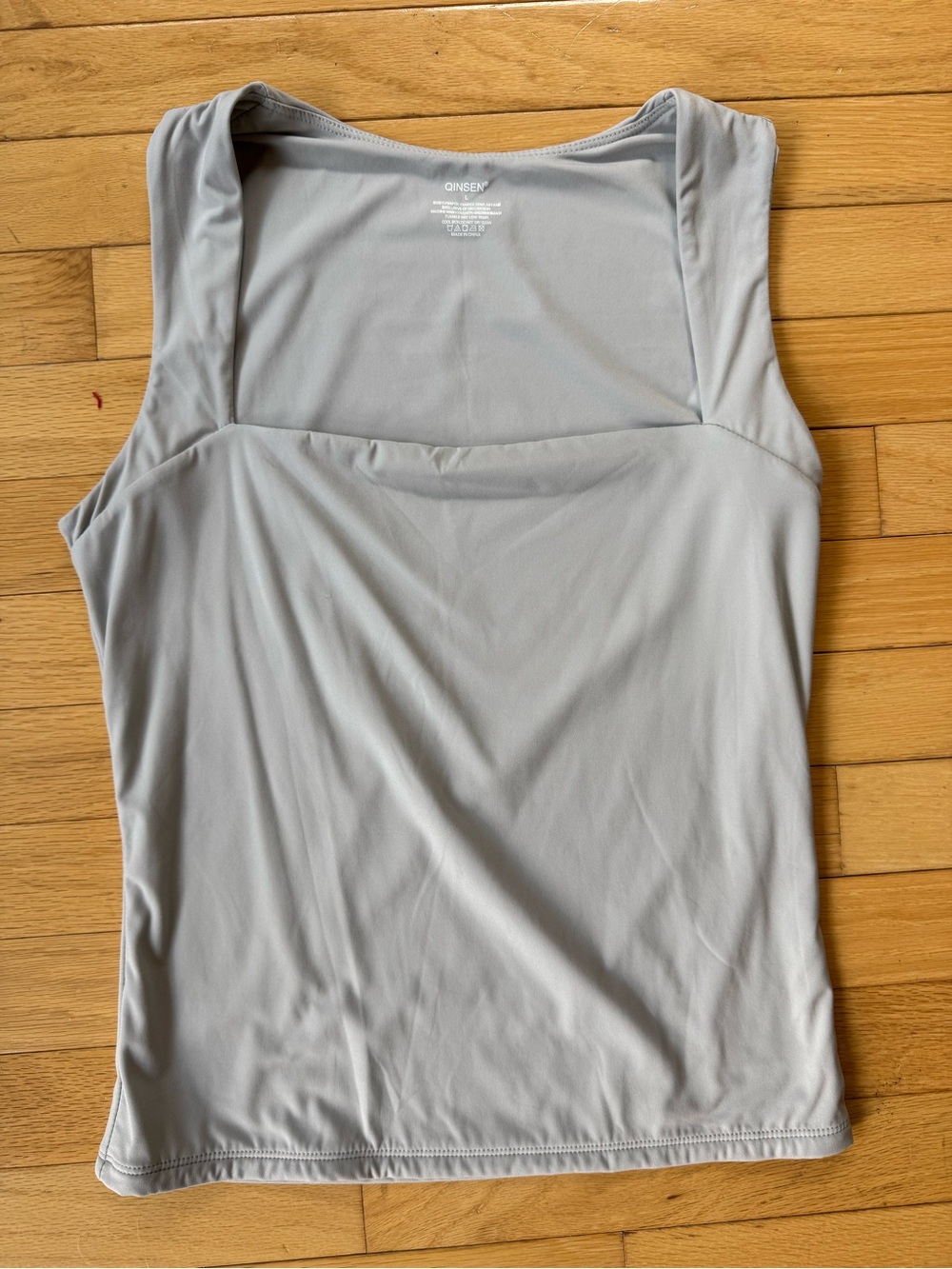 Qinsen light gray tank top - L